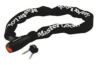 Master Lock 8291DPS 3' Black HardenedSteel Chain with Integrated Keyed Lock