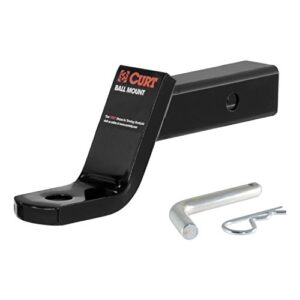 CURT 45052 Class 3 Trailer Hitch Ball Mount and Pin, Fits 2-Inch Receiver, 7,500 lbs, 1-Inch Hole, 4-Inch Drop, 2-In Rise