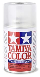 tamiya america, inc polycarbonate ps-55 flat clear, spray 100 ml, tam86055