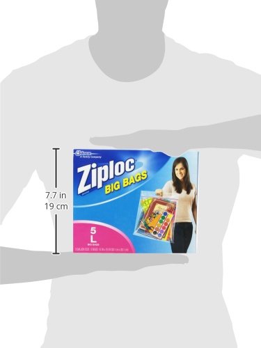 Ziploc Big Bags Clothes and Blanket Storage Bags for Closet Organization, Protects from Moisture, Large, 5 Count