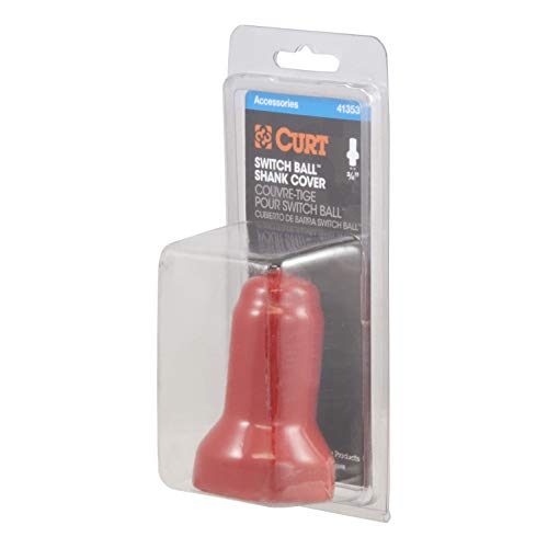 CURT 41355 Red Rubber Switch Ball Cover, Fits 1-1/8-Inch Neck, 1-In Threaded Shank