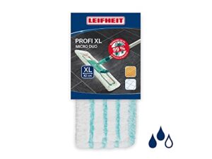 leifheit profi micro duo wiper, folded, for all smooth floors, replacement cover, 55126, xl 42, blue