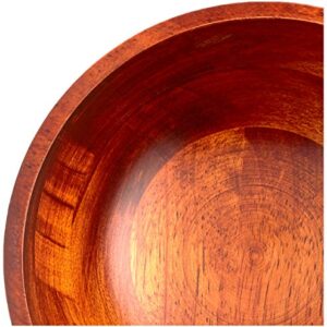 Lipper International Cherry Finished Wavy Rim Serving Bowls for Fruits or Salads, Matte, Small, 7.5" x 7.25" x 3", Set of 4 Bowls