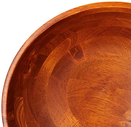 Lipper International Cherry Finished Footed Serving Bowl for Fruits or Salads, Large, 13.75" Diameter x 5" Height, Single Bowl