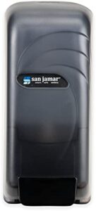 san jamar s890tbk oceans universal liquid soap dispenser, 4 1/2 x 4 3/8 x 10 1/2, 800ml, black