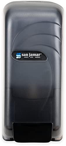 San Jamar S890TBK Oceans Universal Liquid Soap Dispenser, 4 1/2 x 4 3/8 x 10 1/2, 800mL, Black