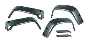 rugged ridge 11630.10 black abs plastic stainless hardware all-terrain fender flare kit – 6 pieces