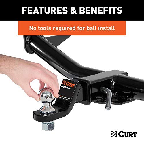 CURT 41782 1-7/8 and 2-Inch Chrome Steel Switch Ball Set, Up to 6,000 lbs. GTW