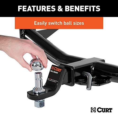 CURT 42178 1-7/8 and 2-Inch Chrome Steel Switch Ball Set, Up to 6,000 lbs. GTW