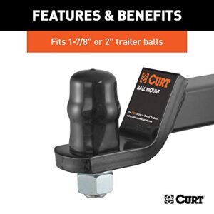 CURT 21800 Black Rubber Trailer Hitch Ball Cover, 1-7/8 or 2-Inch Diameter