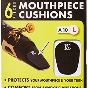 BG A10L Large Mouthpiece, 0.8mm Patches, 6 Pack - Black