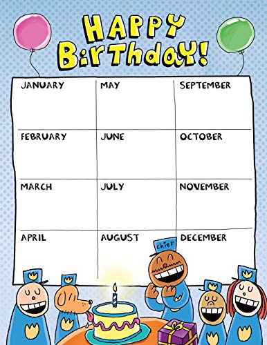 Scholastic Classroom Resources Dog Man Birthday Chart