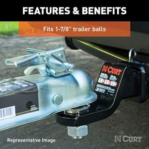 CURT 25131 Straight Tongue Trailer Coupler for 3-Inch Channel, 1-7/8-In Hitch Ball, 2,000 lbs