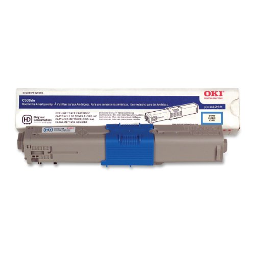 OKI 44469721 Toner Cartridge, 5K Yield, Cyan