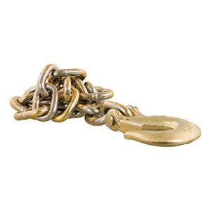 curt 80316 35-inch trailer safety chain with 3/8-in clevis snap hook, 24,000 lbs break strength