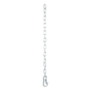 CURT 80313 27-Inch Trailer Safety Chain with 7/16-In Snap Hook, 5,000 lbs Break Strength