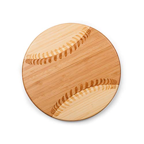 TOSCANA - a Picnic Time brand Home Run Baseball Cheese Board, Novelty Charcuterie Board, Serving Platter - Cheese Boards Charcuterie Boards, Wood Cutting Board, (Bamboo)