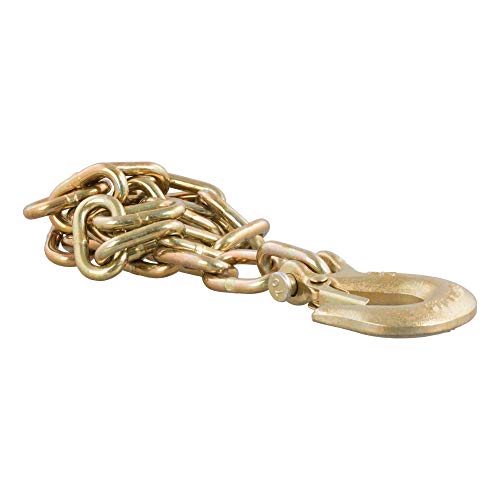 CURT 80303 35-Inch Trailer Safety Chain with 1/4-In Clevis Snap Hook, 12,600 lbs Break Strength