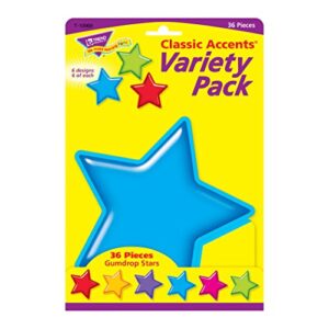 TREND enterprises, Inc. Gumdrop Stars Classic Accents Variety Pack, 36 ct