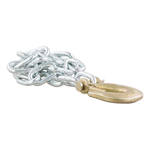 CURT 80302 35-Inch Trailer Safety Chain with 1/4-In Clevis Snap Hook, 7,800 lbs Break Strength