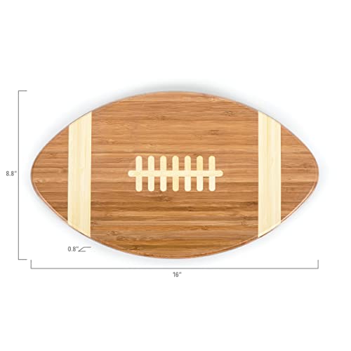 TOSCANA - a Picnic Time brand Touchdown Football Cheese Board, Novelty Charcuterie Board, Serving Platter, Cheese Boards Charcuterie Boards, Wood Cutting Board, (Bamboo)