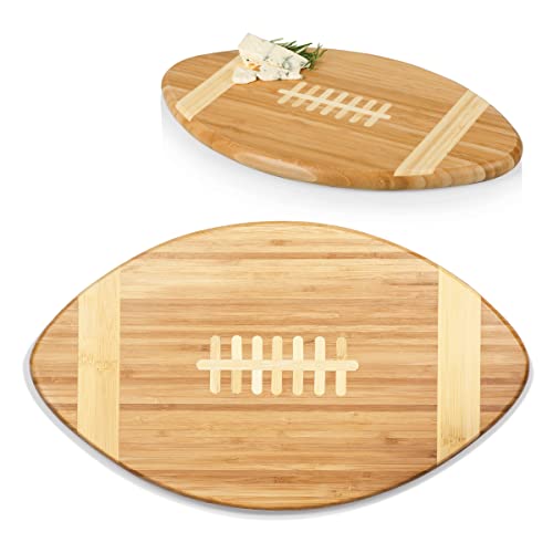 TOSCANA - a Picnic Time brand Touchdown Football Cheese Board, Novelty Charcuterie Board, Serving Platter, Cheese Boards Charcuterie Boards, Wood Cutting Board, (Bamboo)