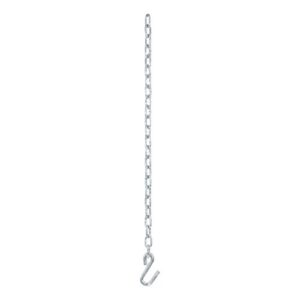 CURT 80020 27-Inch Trailer Safety Chain with 3/8-In S Hook, 2,000 lbs Break Strength