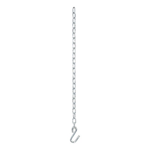 CURT 80020 27-Inch Trailer Safety Chain with 3/8-In S Hook, 2,000 lbs Break Strength