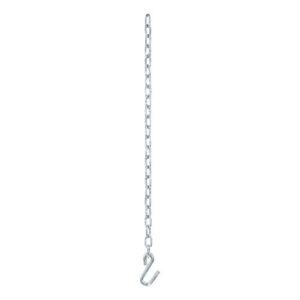 CURT 80020 27-Inch Trailer Safety Chain with 3/8-In S Hook, 2,000 lbs Break Strength