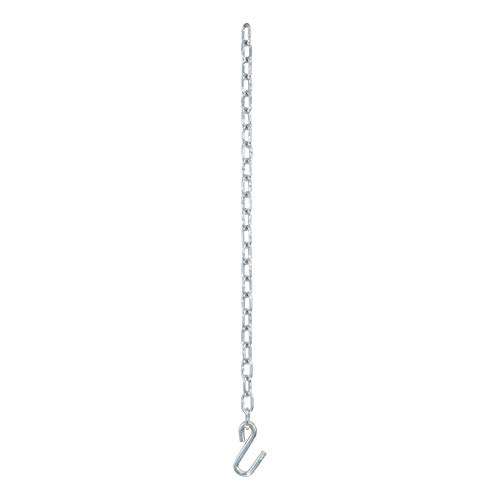 CURT 80020 27-Inch Trailer Safety Chain with 3/8-In S Hook, 2,000 lbs Break Strength