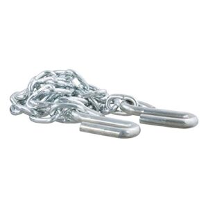 curt 80010 48-inch trailer safety chain with 3/8-in s-hooks, 2,000 lbs break strength
