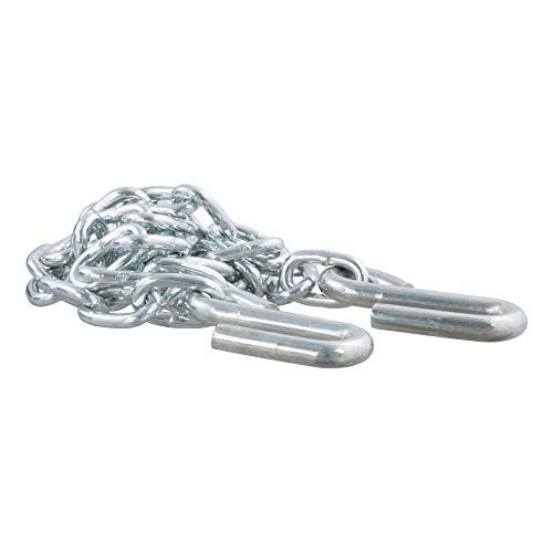 CURT 80010 48-Inch Trailer Safety Chain with 3/8-In S-Hooks, 2,000 lbs Break Strength