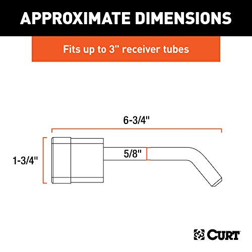 CURT 23021 Trailer Hitch Lock, 5/8-Inch Pin Diameter, Fits Most 3-Inch Receivers