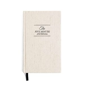 the five minute journal, original daily gratitude journal, reflection & manifestation journal for mindfulness, undated daily journal, plastic-free, white – intelligent change
