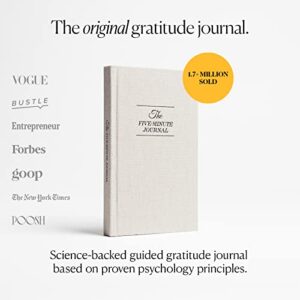 The Five Minute Journal, Original Daily Gratitude Journal, Reflection & Manifestation Journal for Mindfulness, Undated Daily Journal, Plastic-Free, White - Intelligent Change