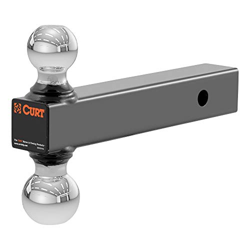 CURT 45665 Multi-Ball Trailer Hitch Ball Mount, 2, 2-5/16-Inch Balls, Fits 2-Inch Receiver, 10,000 lbs