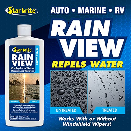 STAR BRITE Rain View Water Repellent for Glass Windshields - 8 OZ (088708)