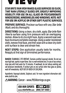 STAR BRITE Rain View Water Repellent for Glass Windshields - 8 OZ (088708)