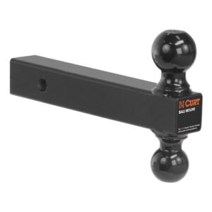 CURT 45660 Multi-Ball Trailer Hitch Ball Mount, 2, 2-5/16-Inch Balls, Fits 2-Inch Receiver, 10,000 lbs