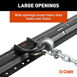 CURT 16000 5th Wheel Hitch Safety Chain Anchors, Fits Industry-Standard Rails