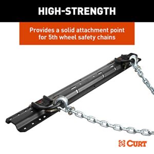 CURT 16000 5th Wheel Hitch Safety Chain Anchors, Fits Industry-Standard Rails