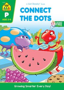 school zone – connect the dots workbook – 32 pages, ages 3 to 5, preschool, kindergarten, dot-to-dots, counting, number puzzles, numbers 1-10, coloring, and more (school zone get ready!™ book series)