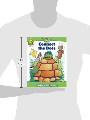 School Zone - Connect the Dots Workbook - 32 Pages, Ages 3 to 5, Preschool, Kindergarten, Dot-to-Dots, Counting, Number Puzzles, Numbers 1-10, Coloring, and More (School Zone Get Ready!™ Book Series)