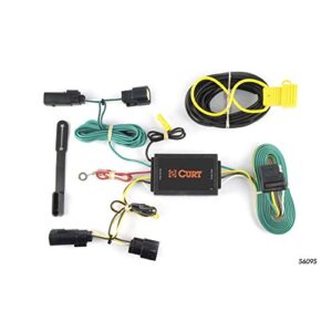 curt 56095 vehicle-side custom 4-pin trailer wiring harness, fits select lincoln mkt