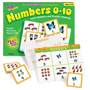 TREND ENTERPRISES: Match Me Game–Numbers 0-10, Learn Numbers and Practice Counting with Photos, Develop Matching and Memory Skills, Play 3 Fun Ways, Ages 3 and Up