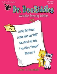 dr. dooriddles a3 workbook – associative reasoning activities (grades 2-3)
