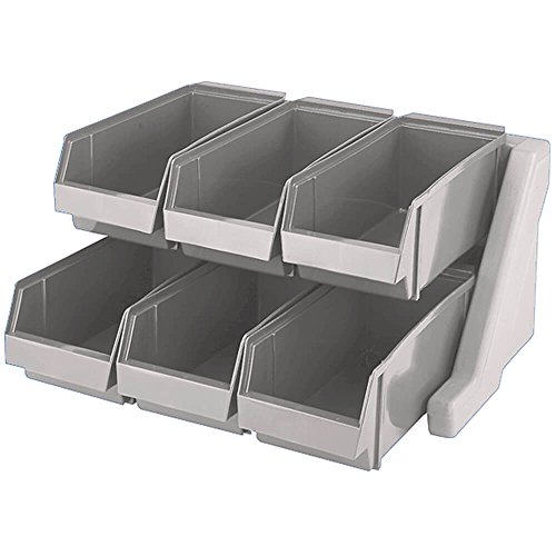 Cambro 6RS6480 - Organizer Rack, 6-Bins, Speckled Gray