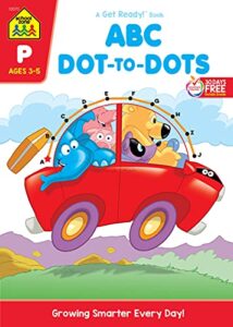 school zone – abc dot-to-dots workbook – 32 pages, ages 3 to 5, preschool, kindergarten, connect the dots, alphabet, letter puzzles, and more (school zone get ready!™ activity book series)