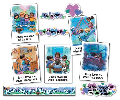 Carson Dellosa Christian Jesus Loves Me Bulletin Board Set (3290)