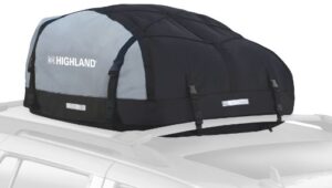 highland 1039800 black/gray 10-15 cu.ft. expandable car top bag